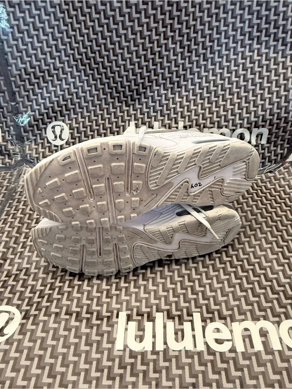 Nike Women's White Sneakers with Iridescent Swoosh
